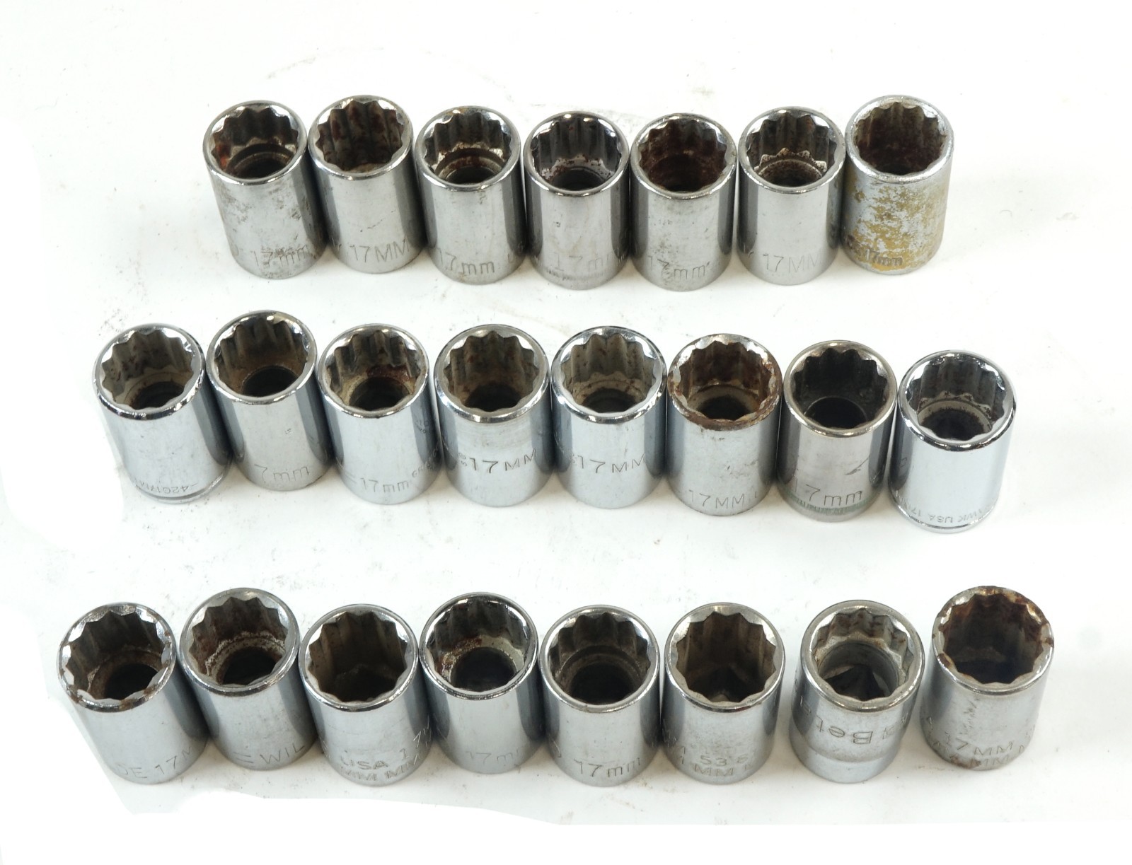 Assorted Brands 17MM Metric Standard Socket 1/2″ Drive KD Proto Craftsman 12 PT