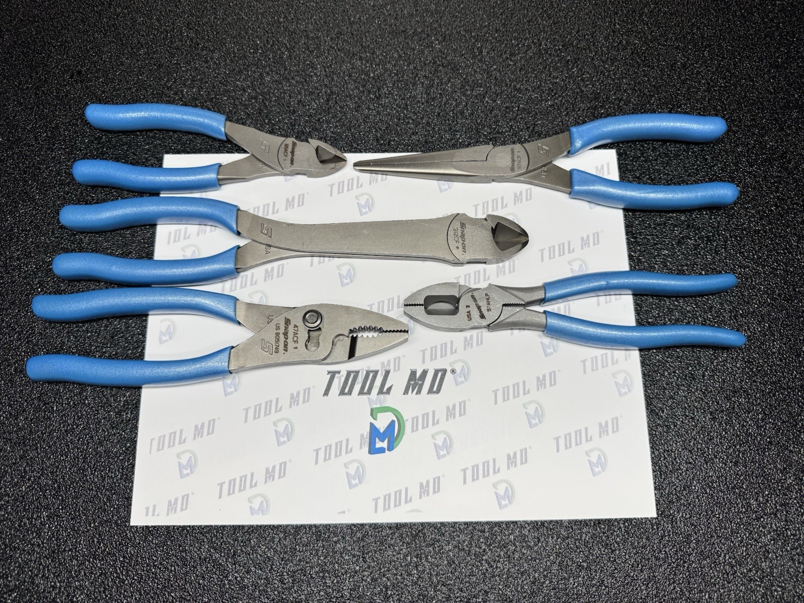 Snap-on Tools USA NOS RARE 5pc PEARL BLUE Plier & Heavy-Duty Cutter Set 312CF
