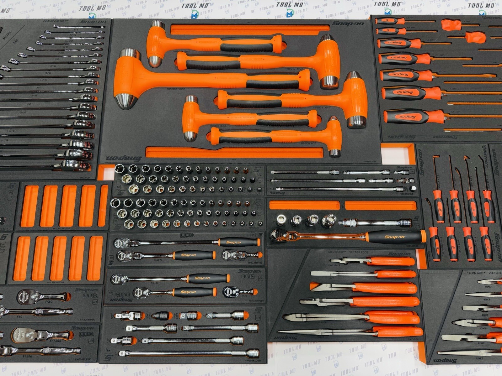 Snap-on Tools USA NEW 334pc ORANGE Master General Service Foam Set 2101GSS01FO