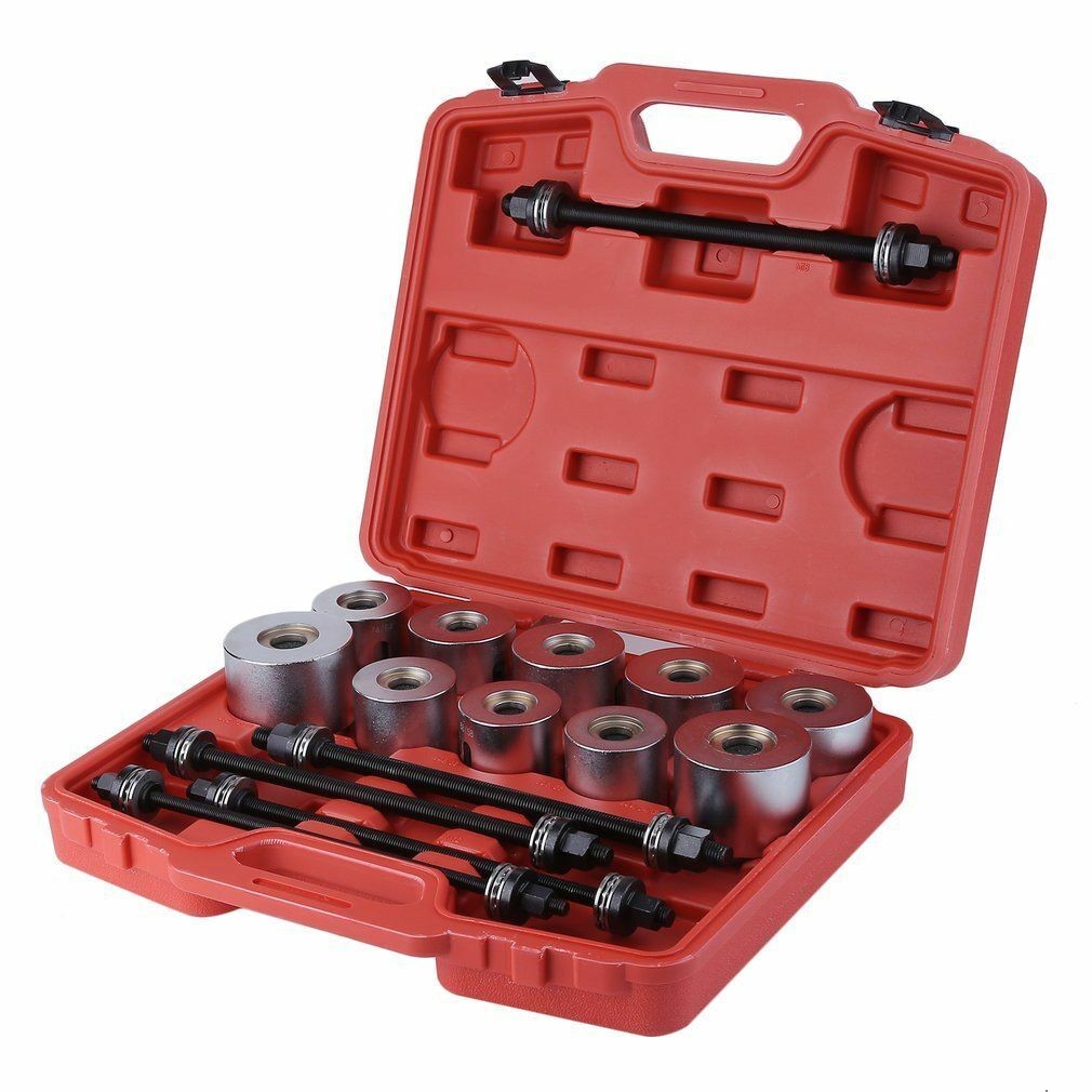27 PCS Universal Press & Pull Sleeve Kit Bush Bearing Removal Insertion Tool Kit