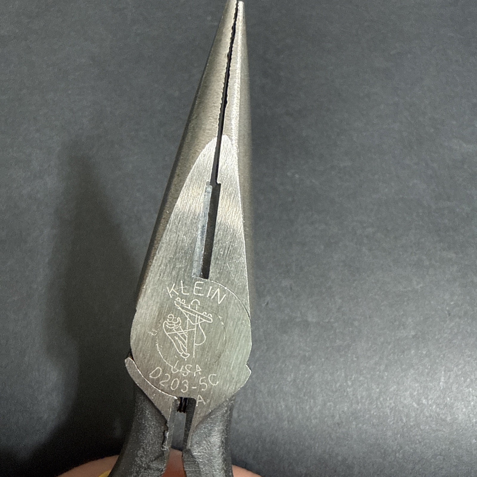 1989 VINTAGE KLEIN TOOLS NEEDLE NOSE SIDE CUTTING PLIERS D203-5C 5” NOS USA RARE