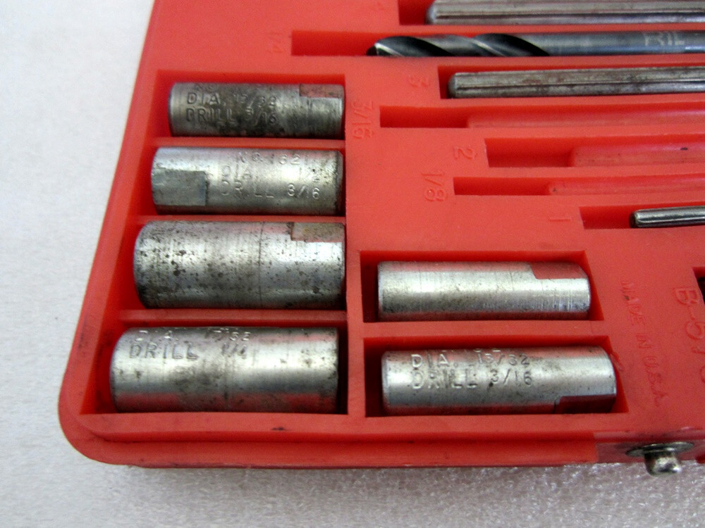 Vintage Blue-Point Screw Extractor Set No. 1020 Partial Set Made in USA