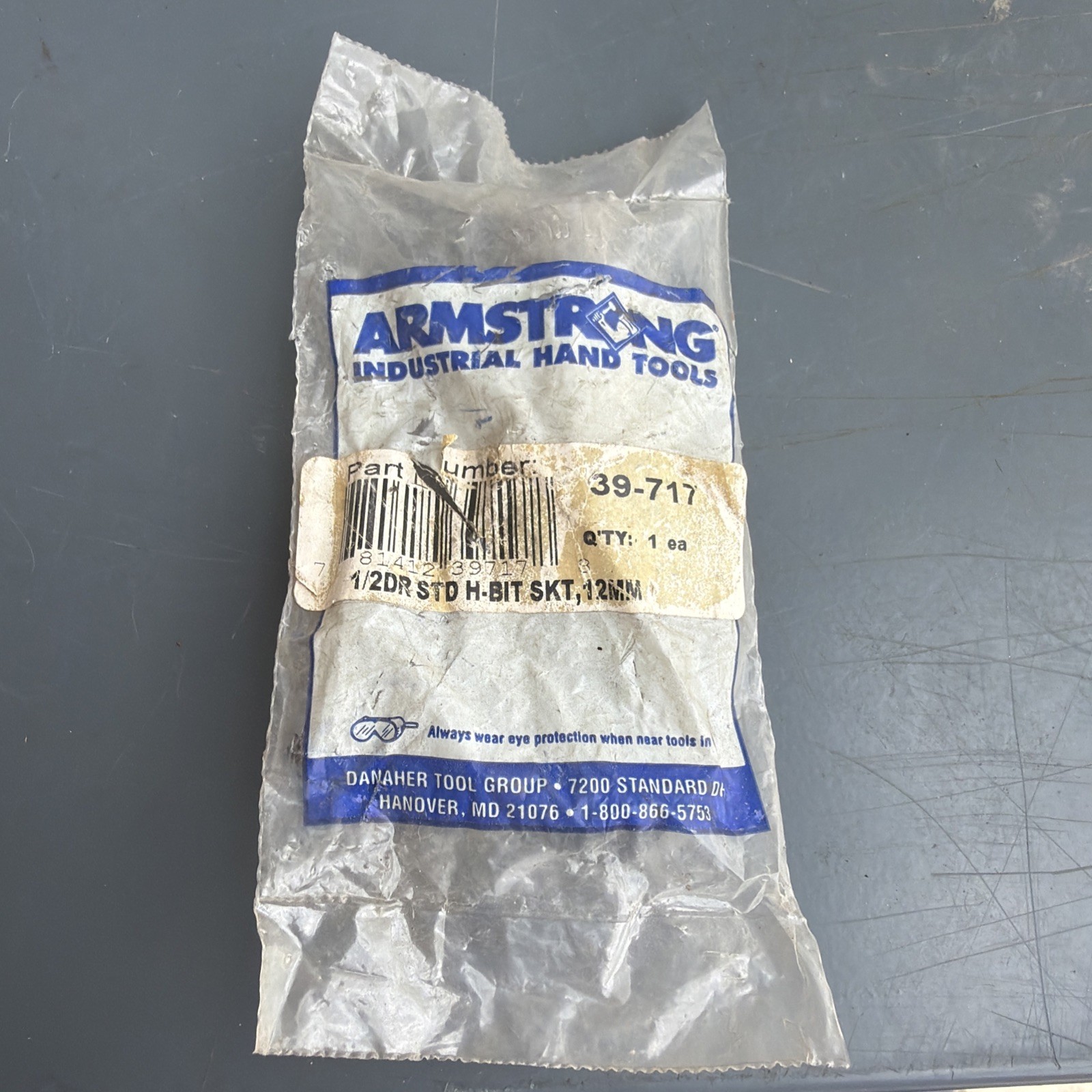 Armstrong 12MM 1/2” Drive Socket Hex Key Bit 3 Inches Tall MADE IN USA # 39-717