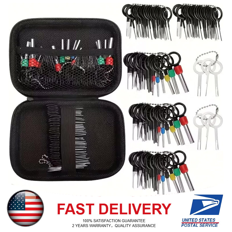 100Pcs Terminal Pin Removal Kit, Electrical Connector & Pin Extractor Tool Set