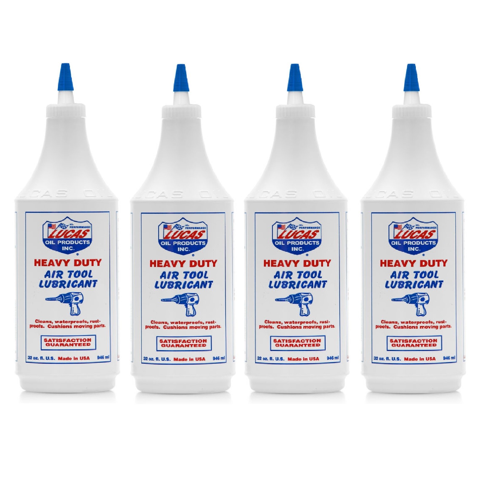 Lucas Oil Set of 4 Waterproof/Rustproof Air Tool Cleaner Lubricant 1 Qt Bottles
