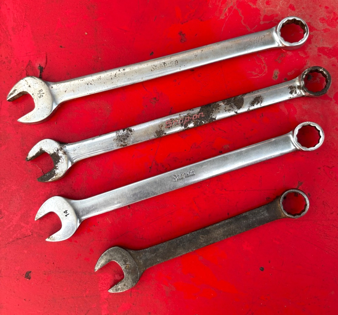 snap on tools wrench lot usa vintage 14mm 9/16 5/8
