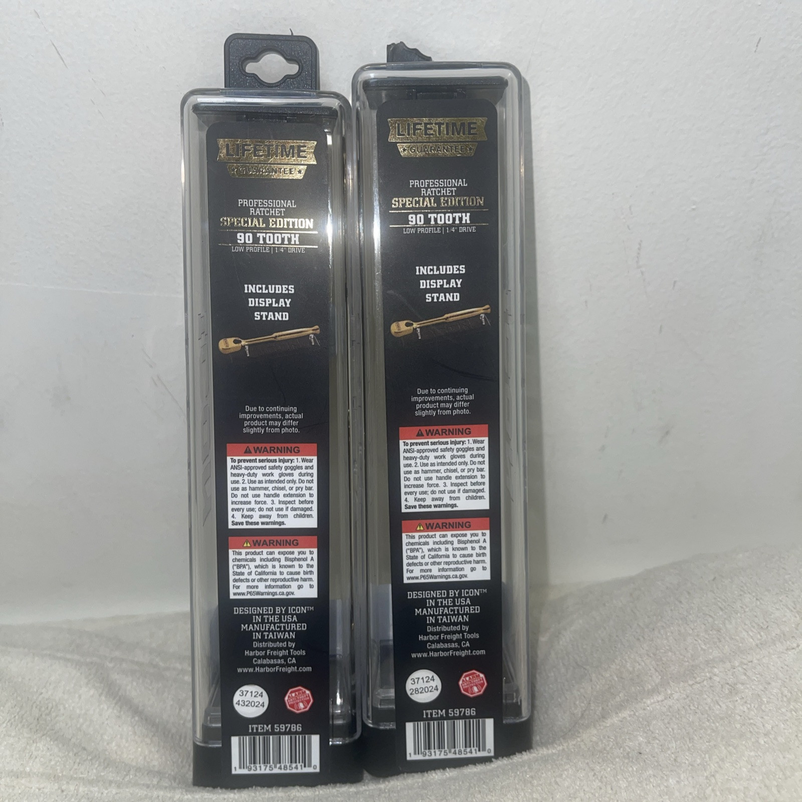 Icon 24K Gold Plated 1/4” Ratchet Professional Special Edition Wrench 59786 NEW