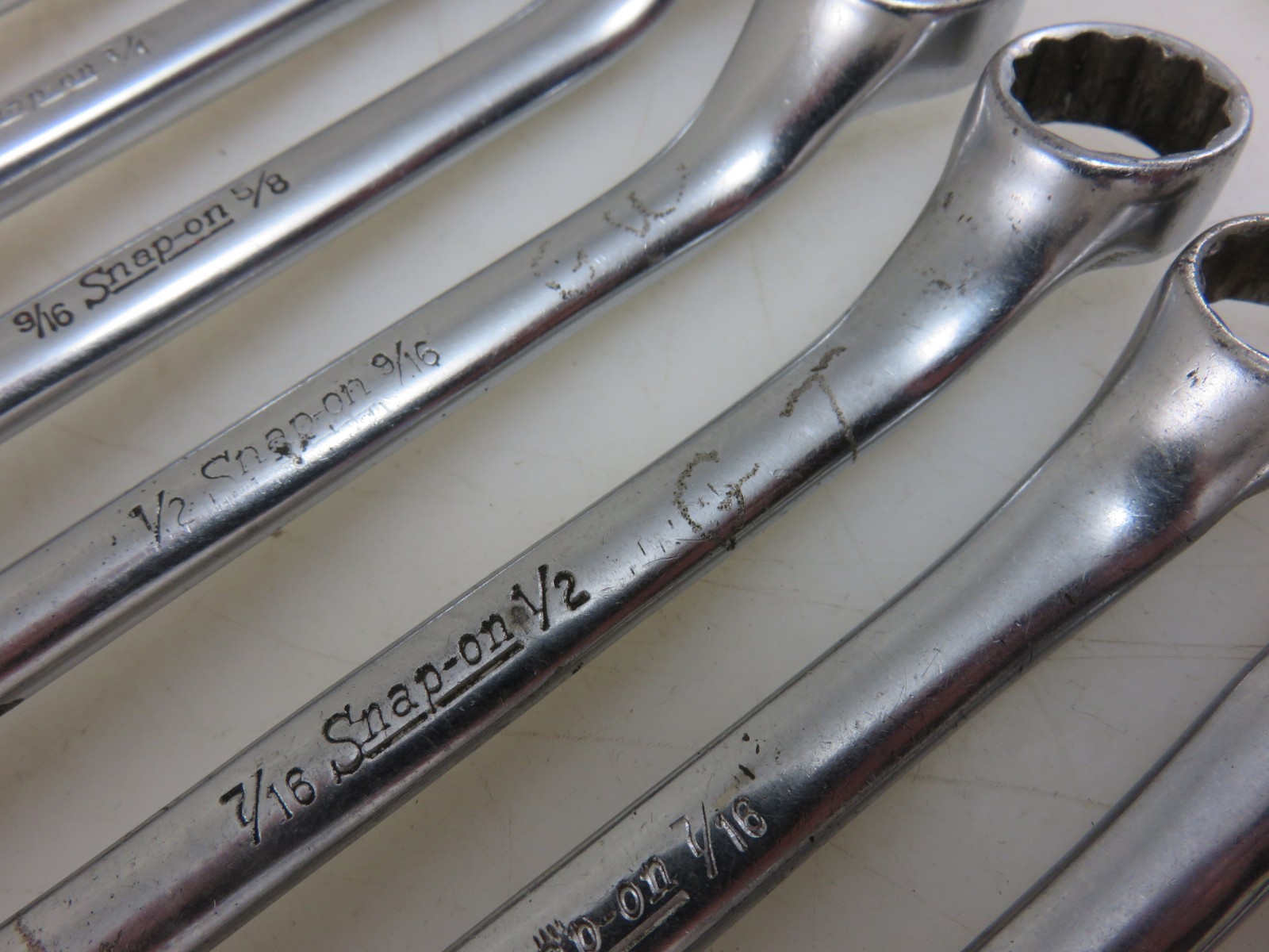 Snap-On XS Series SHORT 10° Offset Box End Wrench 8pc Set 3/16″-13/16″ 12pt