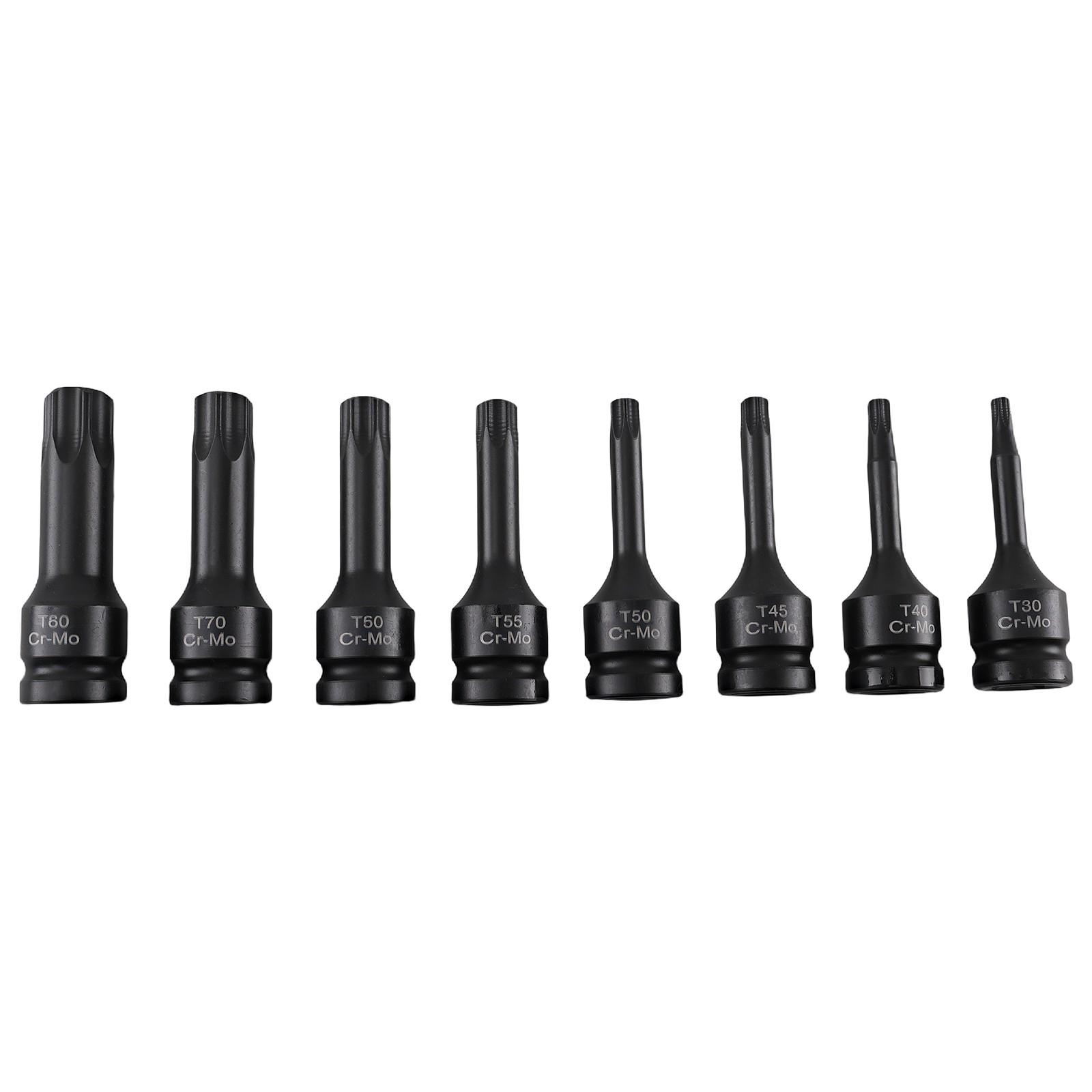 1/2» 8pc Impact Socket Set T30 T40 T45 T50 T55 T60 T70 T80 Workshop CR-MO