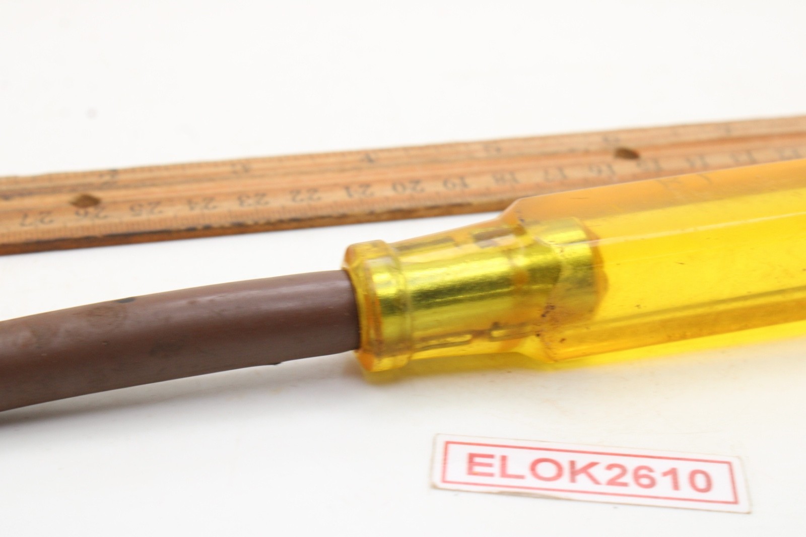 Snap-on ND 114 7/16″ 3″ Shank Brown Insulated Amber Handle Nut Driver USA