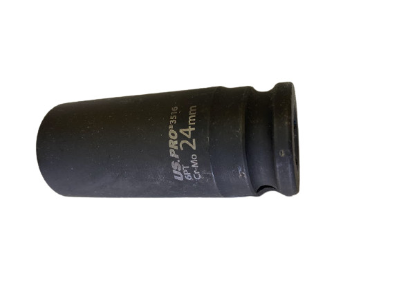 US PRO 24mm 1/2 Drive Impact Socket 6 Point Deep Metric 78MM Long Tool 3516