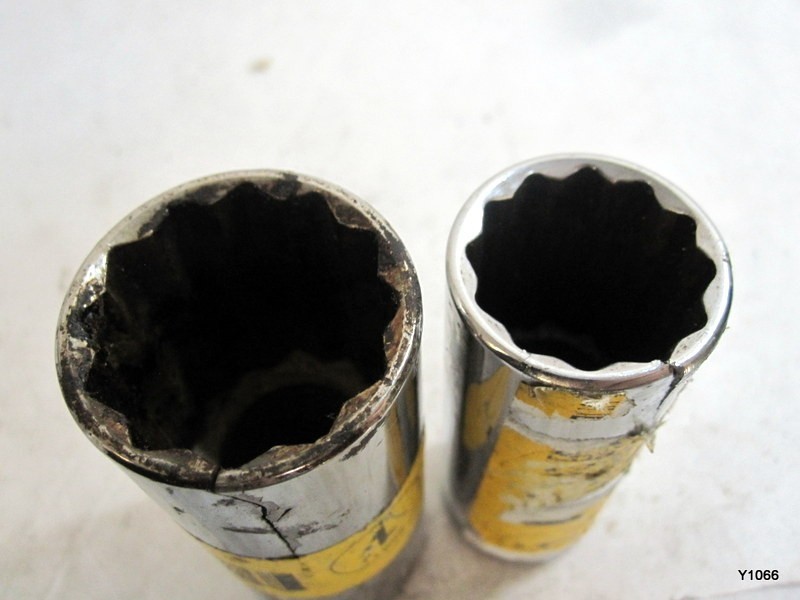 craftsman 7pcs mixed set Sockets with damage see description