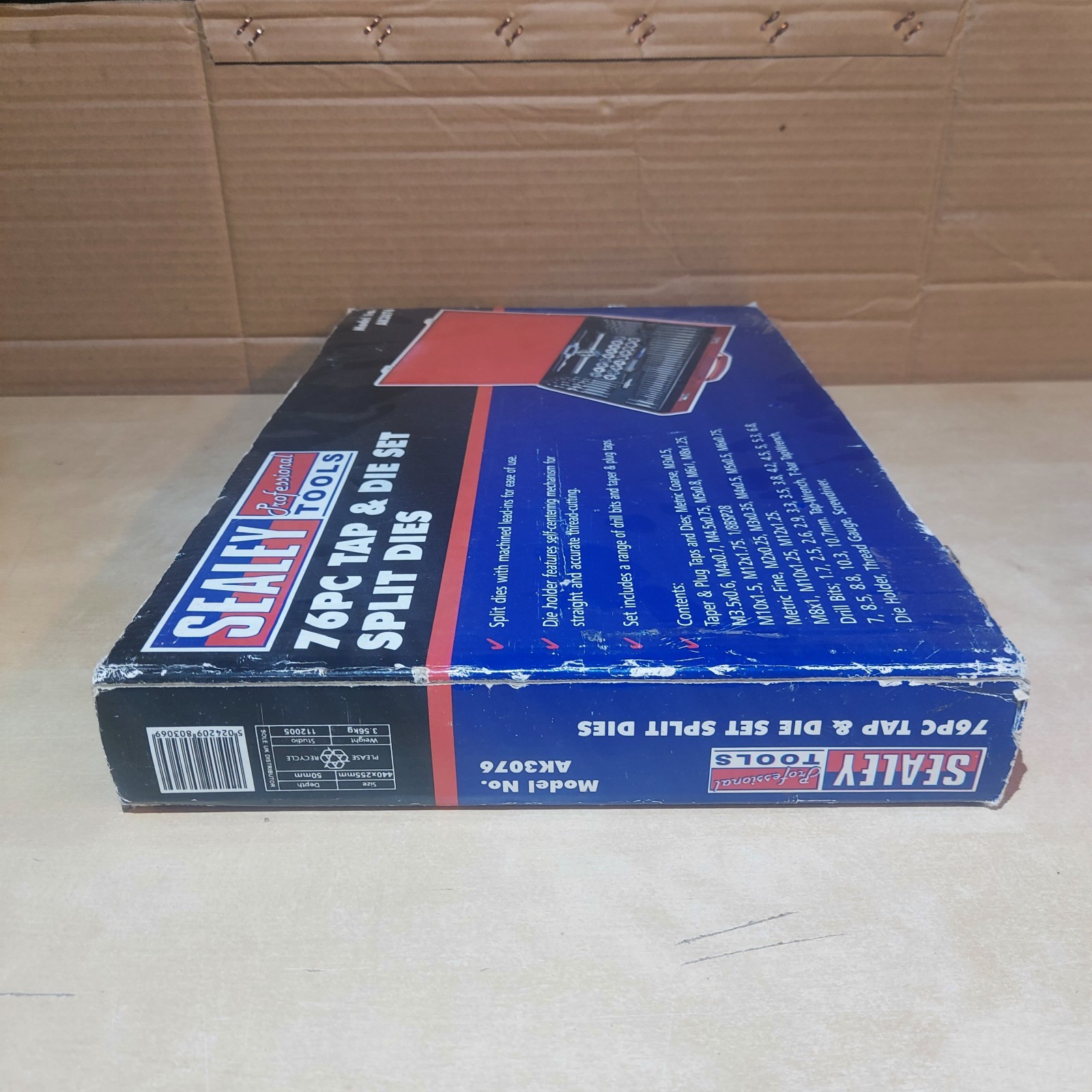 Sealey AK3076 76 Piece Tap & Die Set – Metric Fine & Coarse Metal Case