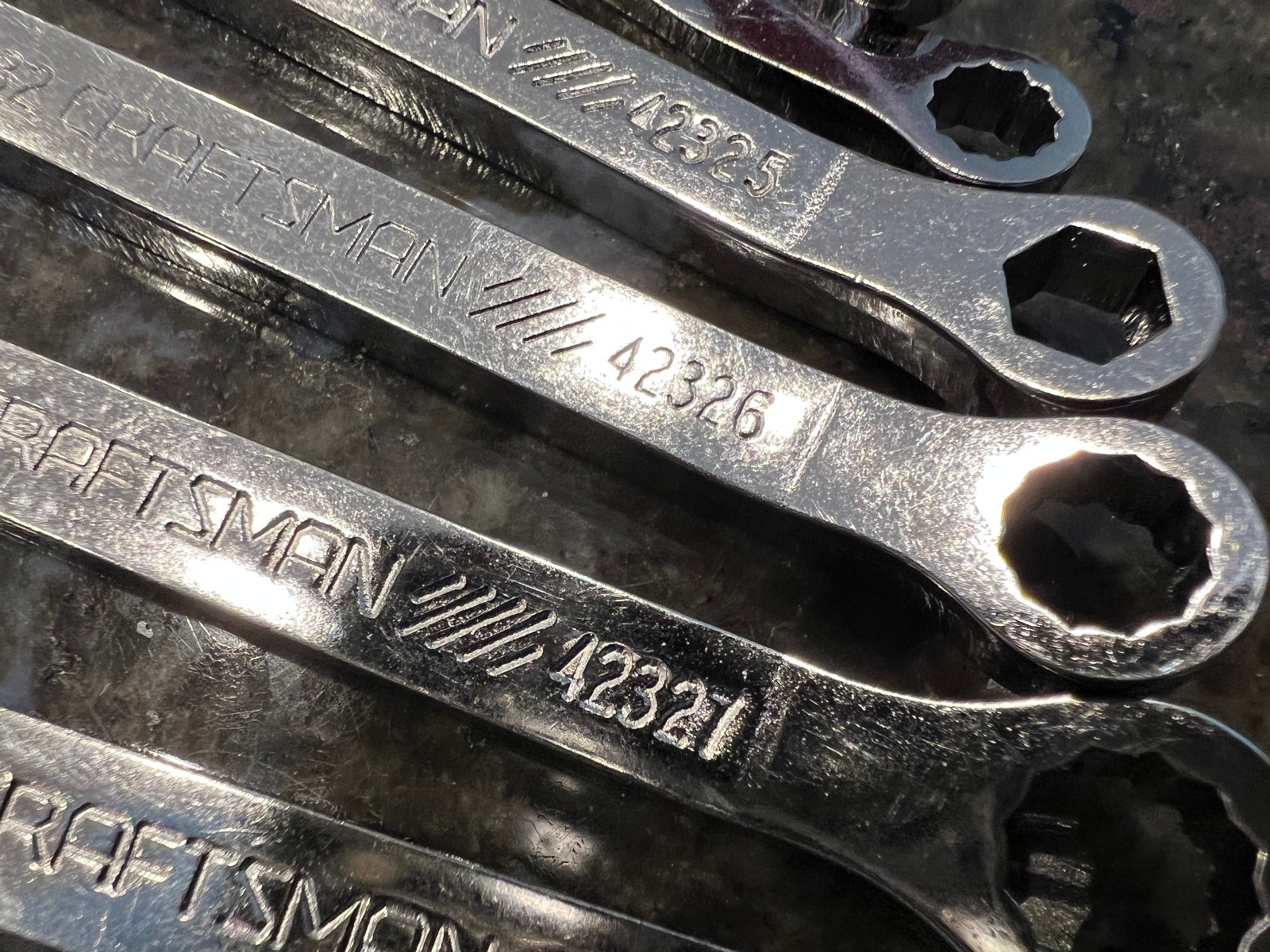 16 Pc Craftsman Stubby Midget Combo Wrench Set SAE 42320-29 Metric 42340-49