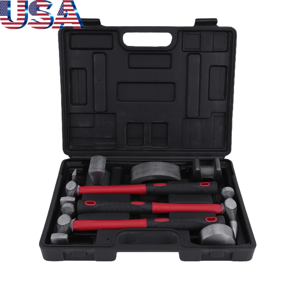 7Pcs/Set Auto Body Panel Fender Hammer Dolly Set Sheet Metal Auto Repair Tool