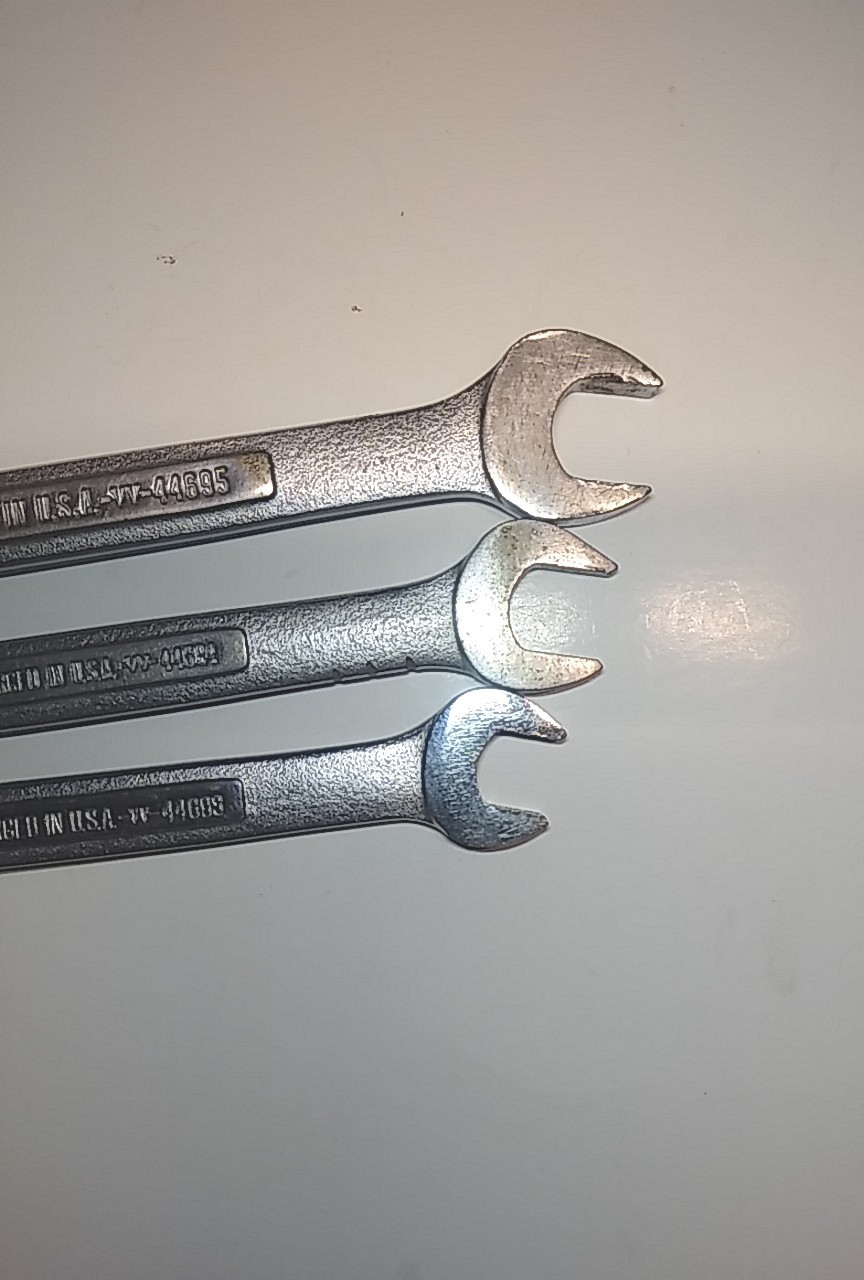 Craftsman-VV-Series 3pc SAE 12 Pnt Combination Wrench Set Made In USA