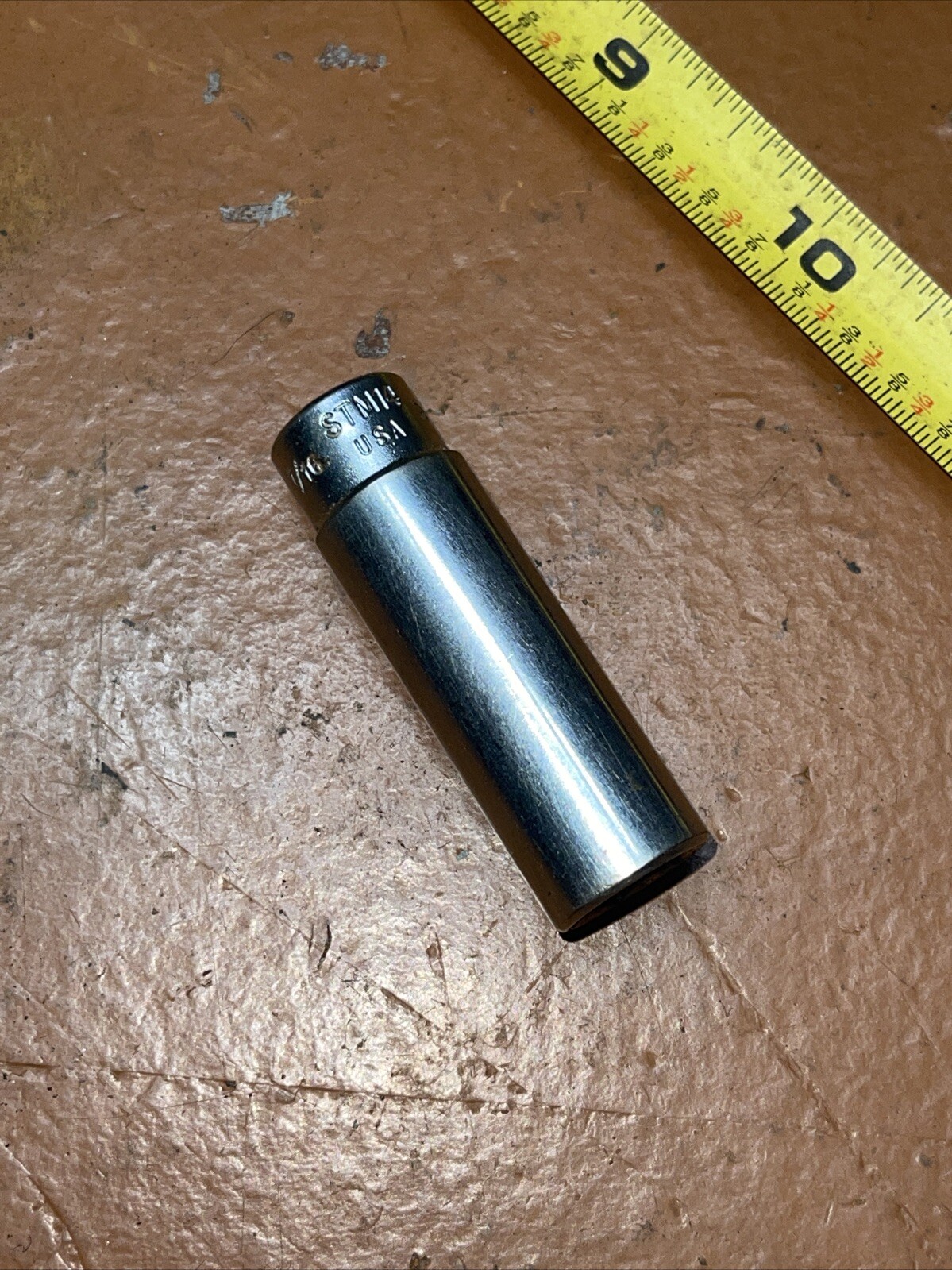 Snap on USA STM14 7/16 In SAE 1/4″ Drive 6 Point Deep Socket Vintage