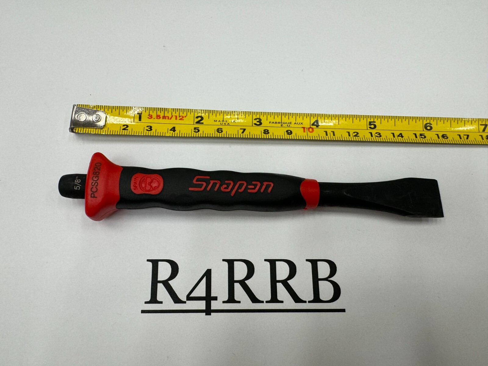 Snap-on Tools SPAIN NEW RED Soft Grip 5/8″ Flat Edge Chisel PCSG820R