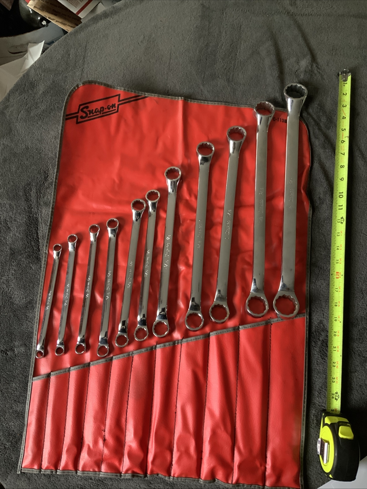 Snap On 10 Degree Double Offset Box End Wrench Set, 3/8 Up To 1 5/16