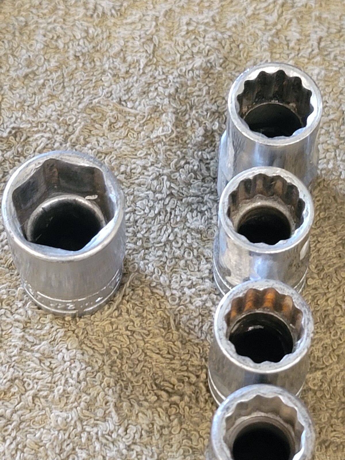 7 Snap-on SW181 SDH TW241 Socket Set Sae 3/4 9/16 7/16 12 Point 1/2″ Drive