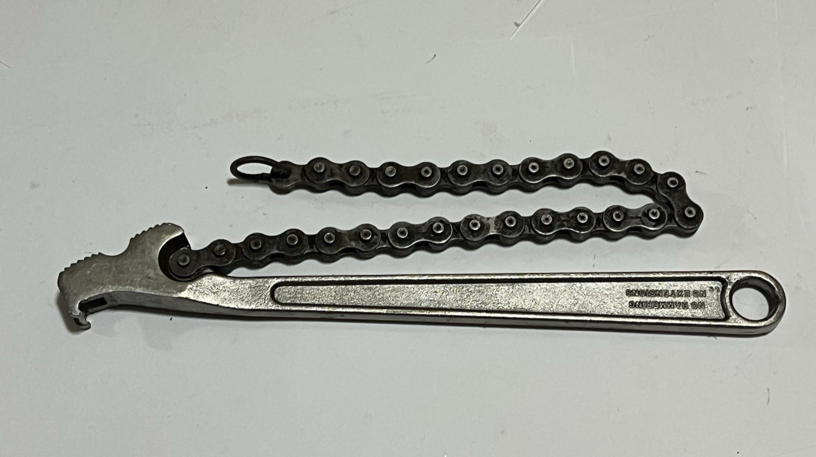 Proto 801 Chain Pipe Wrench 12″ Long with 16″ Chain Made in USA 5″ Diameter