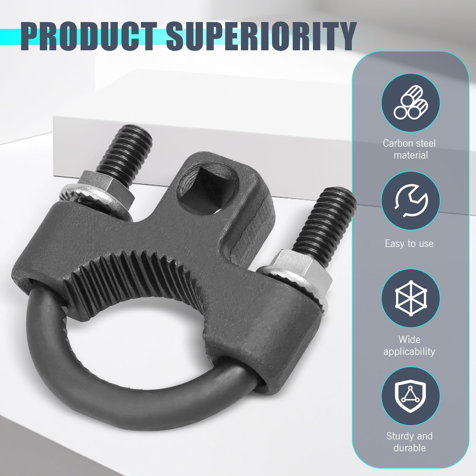 Black 1/2 Inch Drive Inner Tie Rod Removal Tool UShaped Tooth Wrench Fit