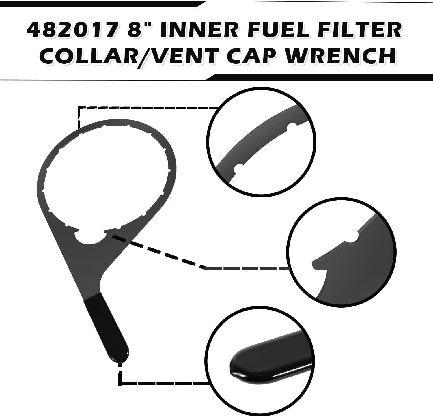 482017 8″ Fuel Filter Wrench For Davco Fuel Pro 485 487 488, Detroit Diesel DD13