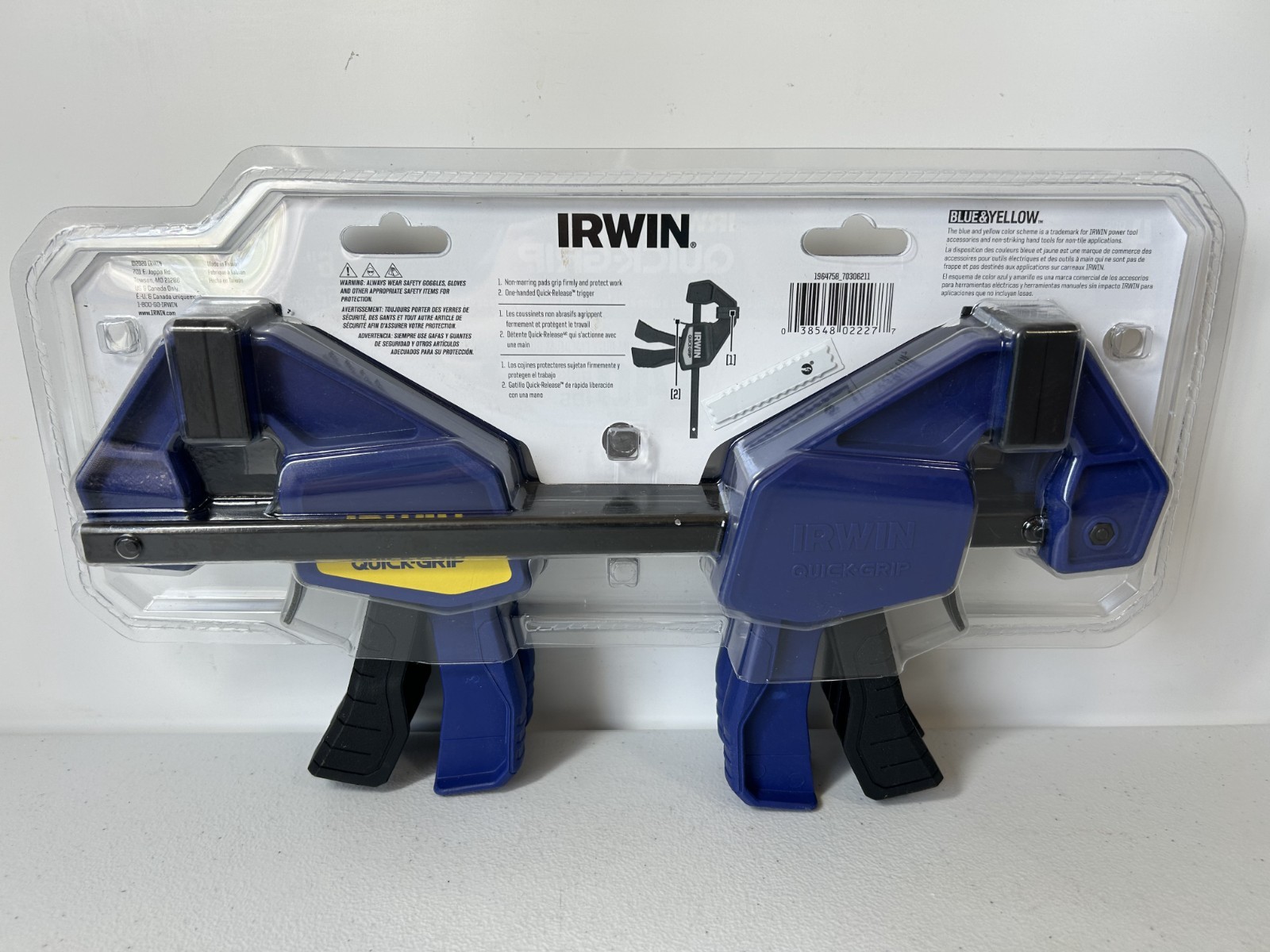 IRWIN Quick-Grip 1964758 One-Handed Mini Bar Clamp 4 Count Pack 140lb Blue NEW