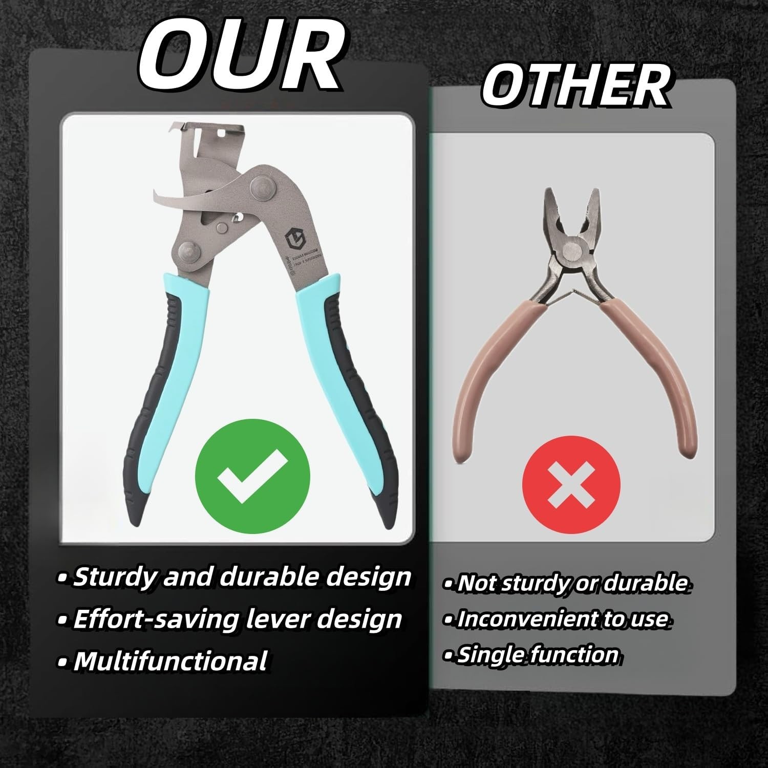 Car Clip Removal Pliers HeavyDuty Alloy Steel 1 pc for Auto Interior Trim
