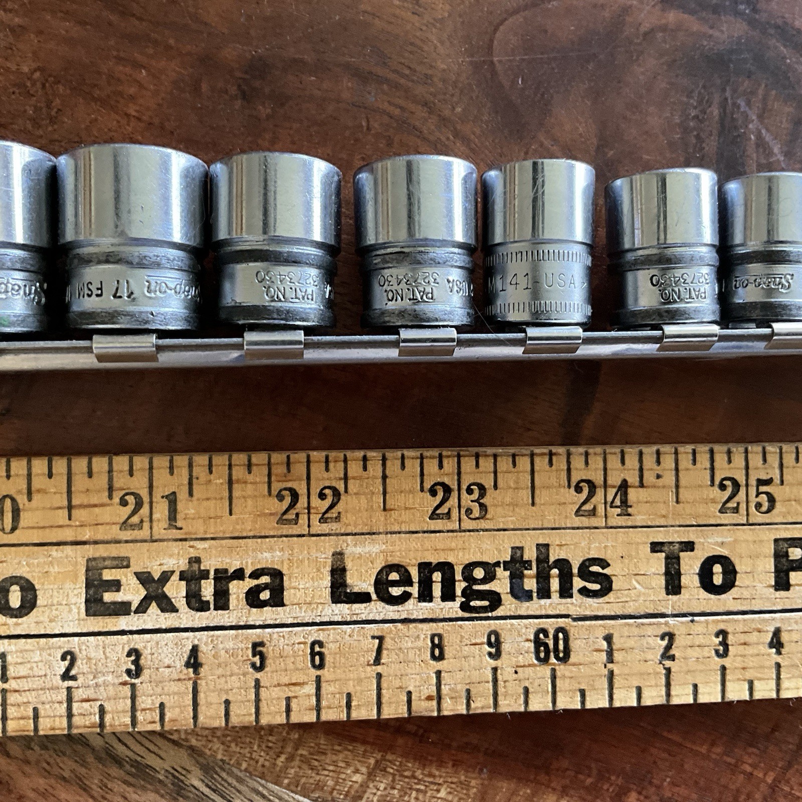 Snap-On Tools 15 pc 3/8″ Metric 22-8 mm FSM Shallow Sockets Set USA