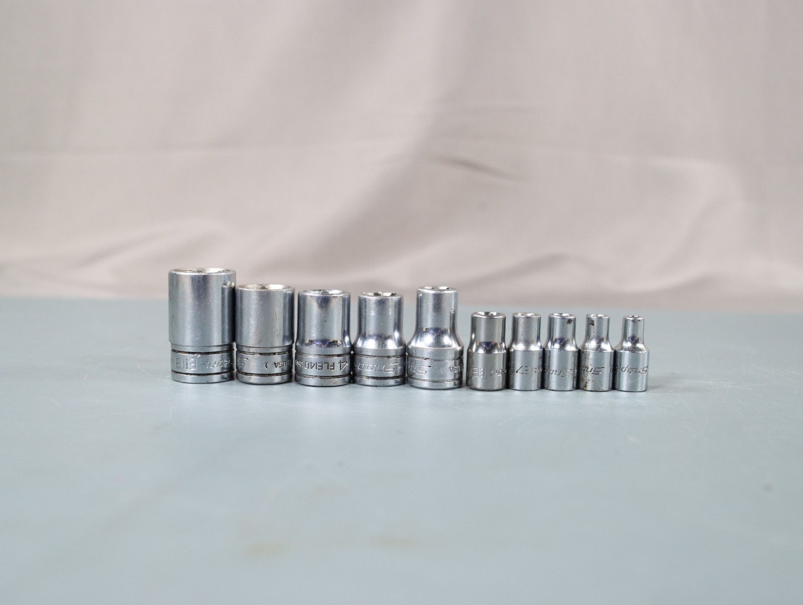 Snap-On 210AFLEY 10pc Combination Drive inverted TORX Shallow Socket Set E4-E18