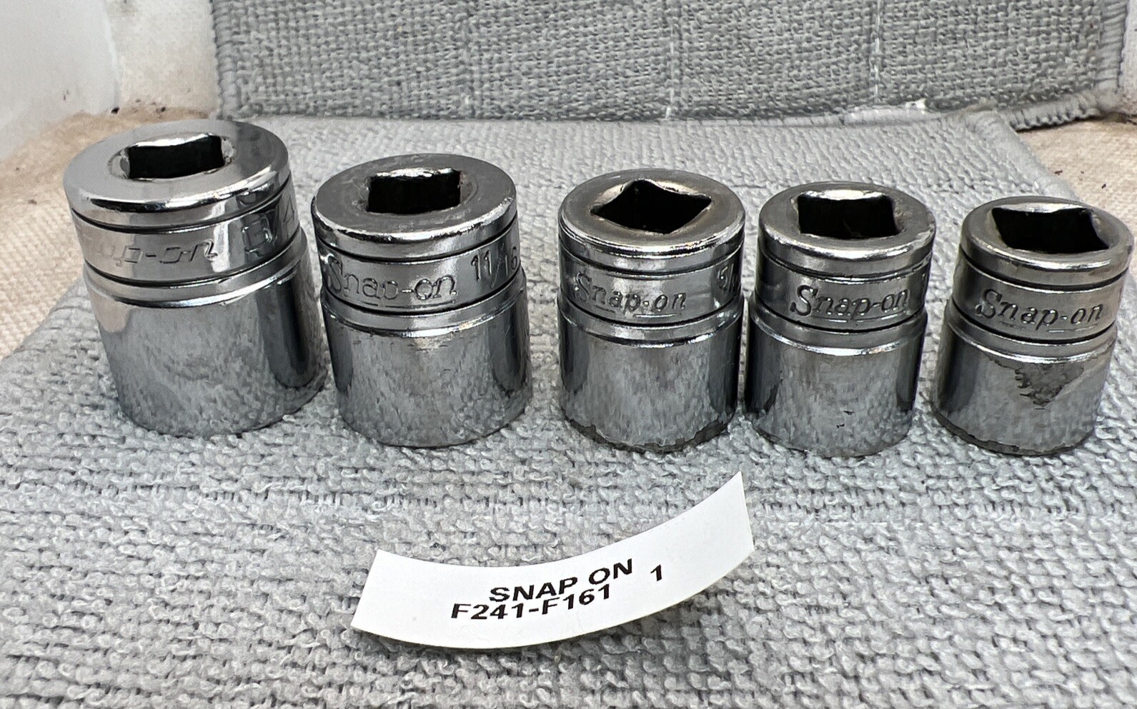 Snap On F241 F221 F201 F181 F161 3/8” Dr 3/4” 11/16” 5/8” 9/16” 1/2” 12 Pt SAE