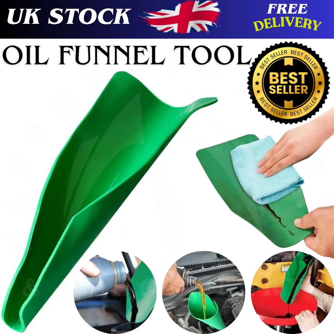 1x Flexible Oil Funnel Tool Car Refueling Longer Funnel Draining Guide Tool UK