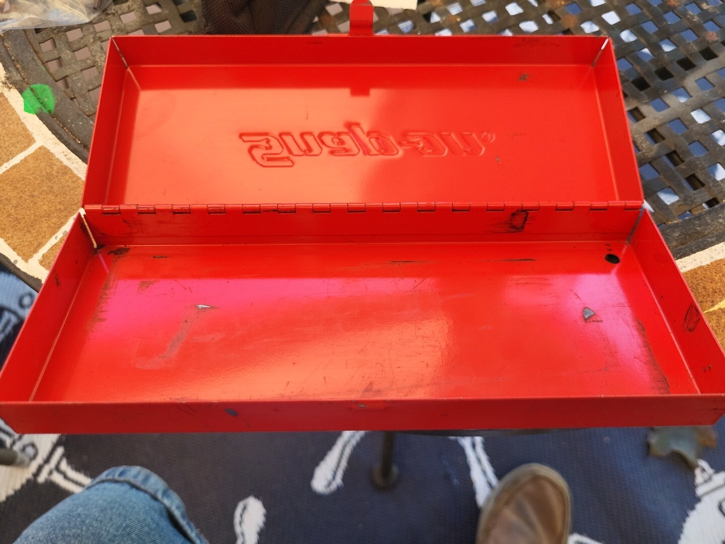 RED SNAP ON KRA-206 METAL TOOL STORAGE BOX / CASE KRA206