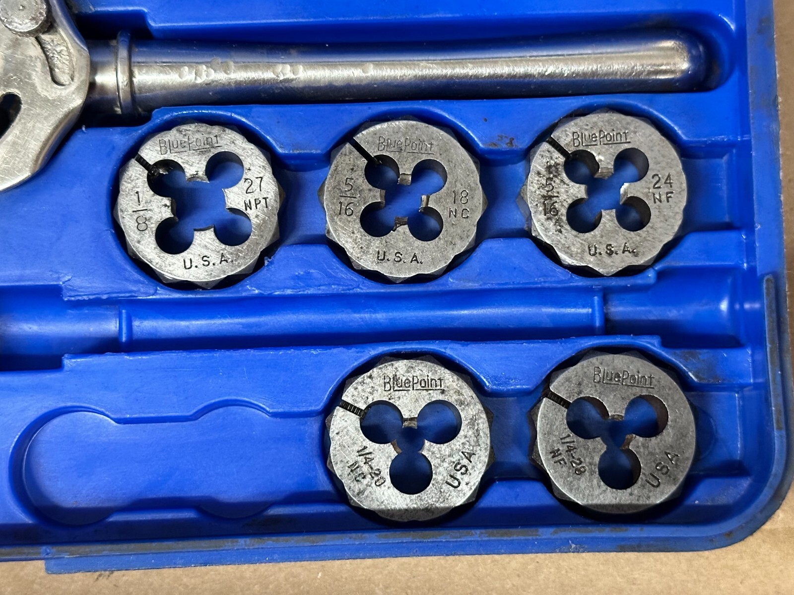 Blue Point by Snap On SAE Tap & Die Set – TD2425 – Not Complete