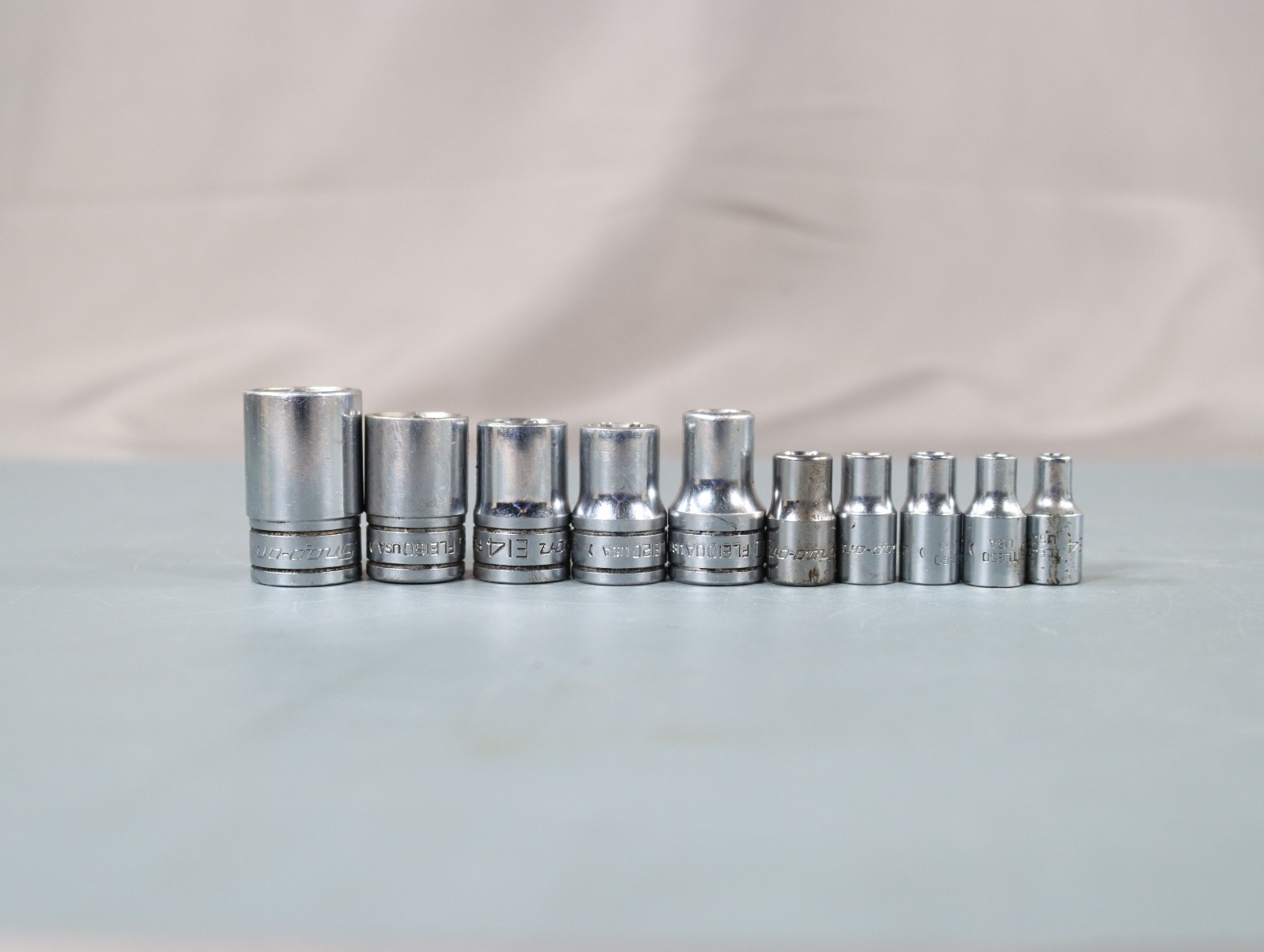 Snap-On 210AFLEY 10pc Combination Drive inverted TORX Shallow Socket Set E4-E18