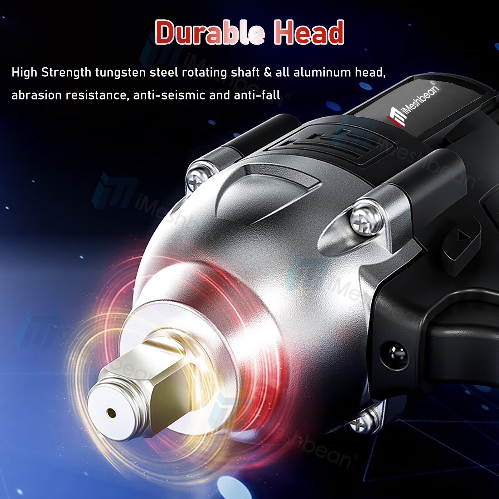 800Nm Cordless Electric Impact Wrench 1/2» Gun High Power Driver Li-ion Battery