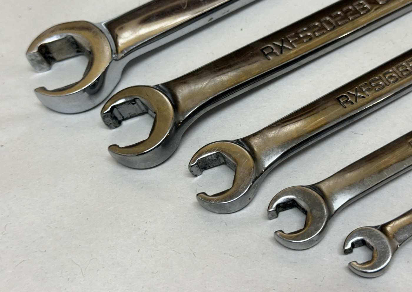 USA Snap-On 5 pc Double Flare Nut Line Wrench Set SAE 1/4 to 13/16″ RXFS605