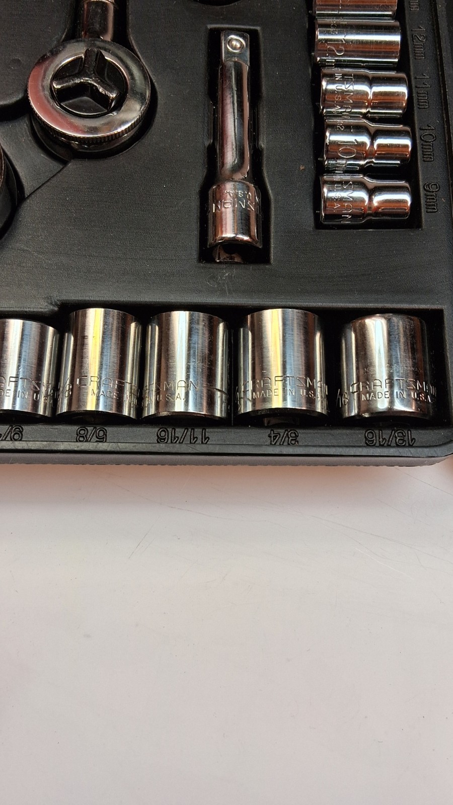 VTG CRAFTSMAN 82PC EE SERIES 1/4″,3/8″, & 1/2″ DRIVE METRIC/SAE SOCKET SET