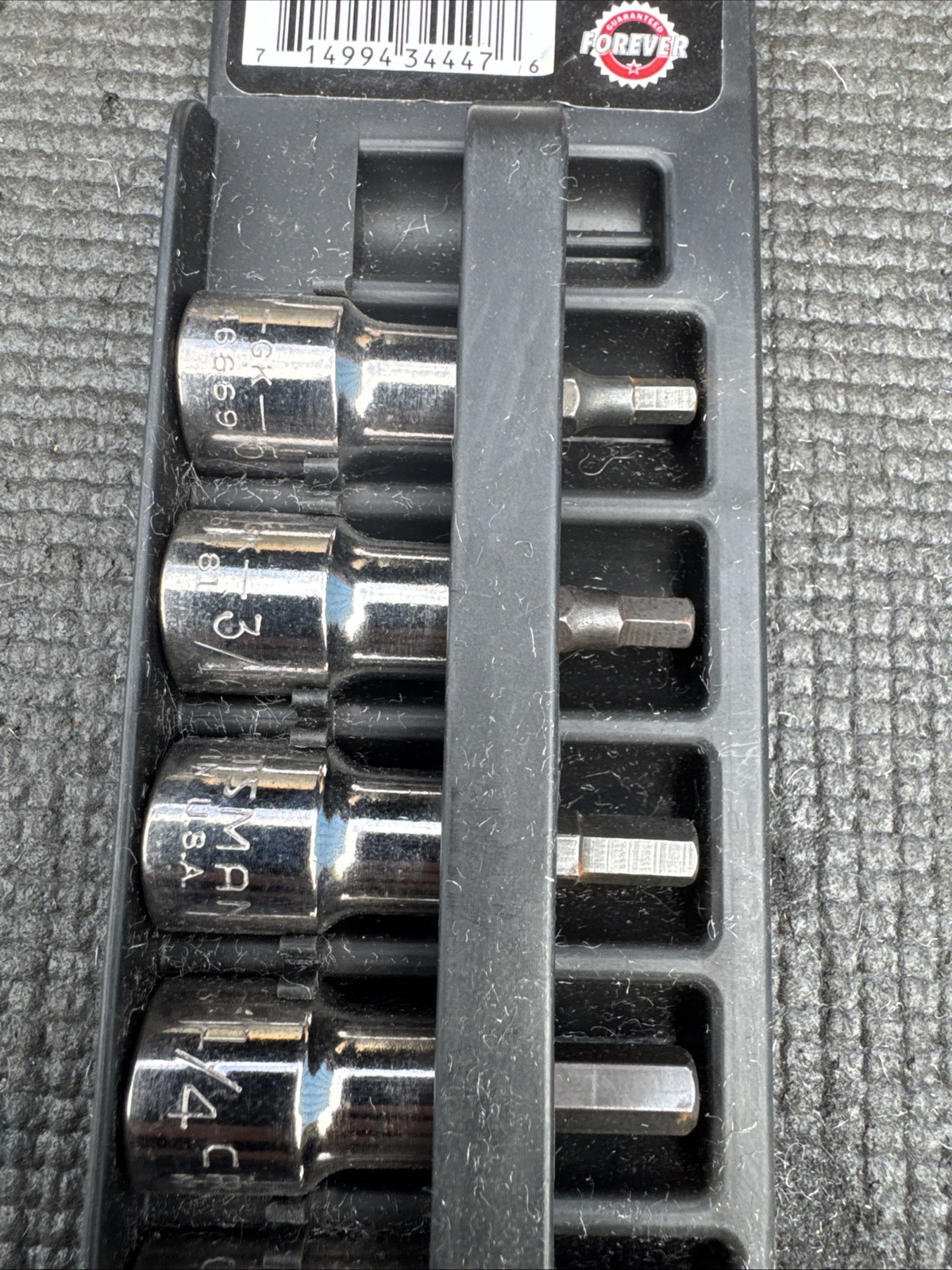 Sears Craftsman USA 6pc Socket Set 3/8 Drive SAE 34447 Hex Bit Tools NOS GK