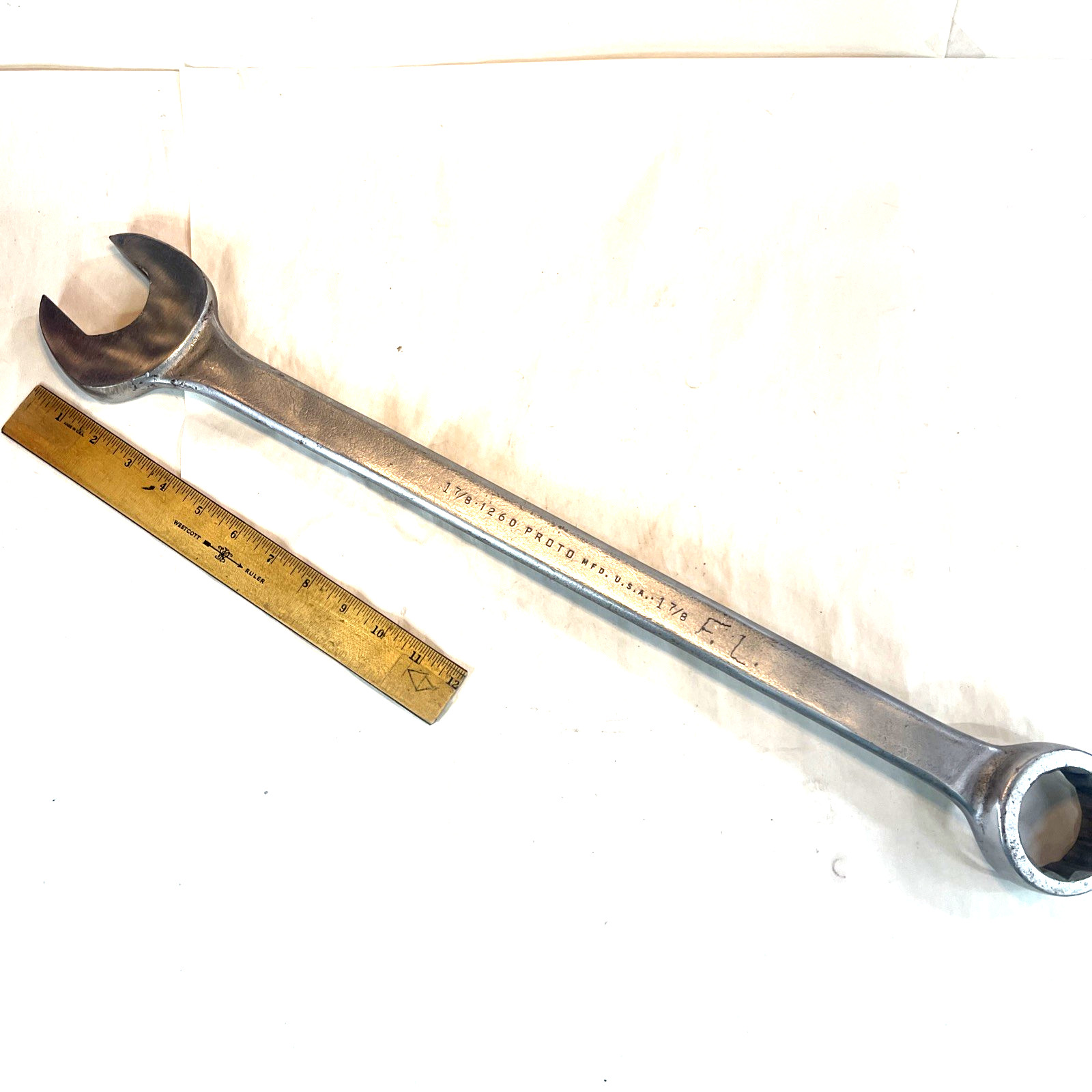 Vintage Proto 1260 1-7/8″ 12 Point Combination Wrench – Made in USA