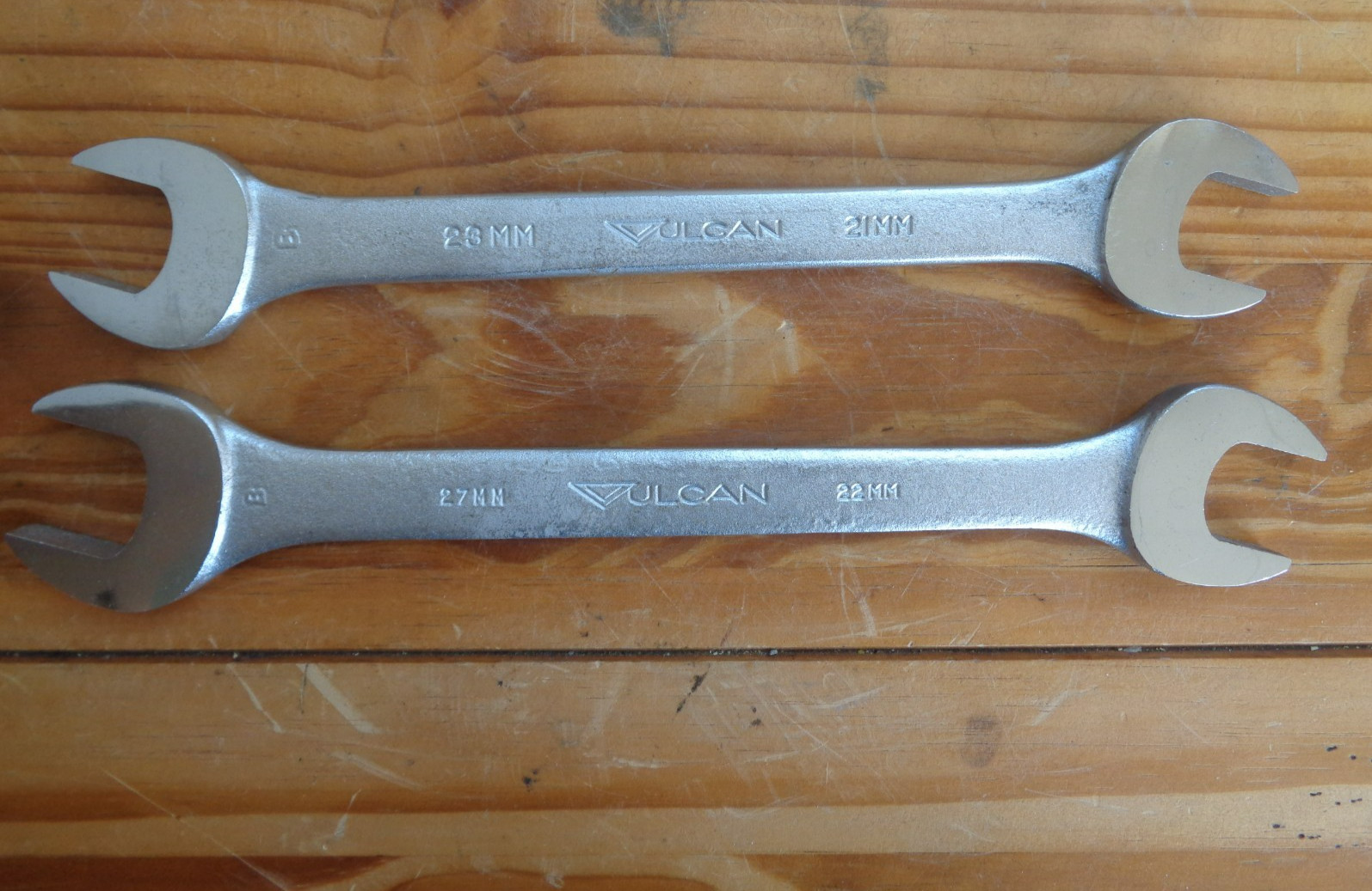 2 VULCAN Williams Tools USA Double Open End Metric Wrenches 21×23 22×27 Wrench