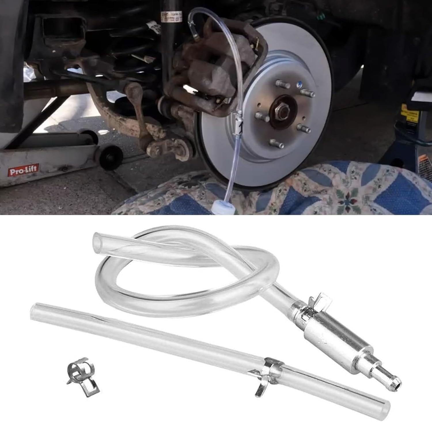 Durable Brake Bleeding Tool with Transparent Hose – Efficient Maintenance Kit