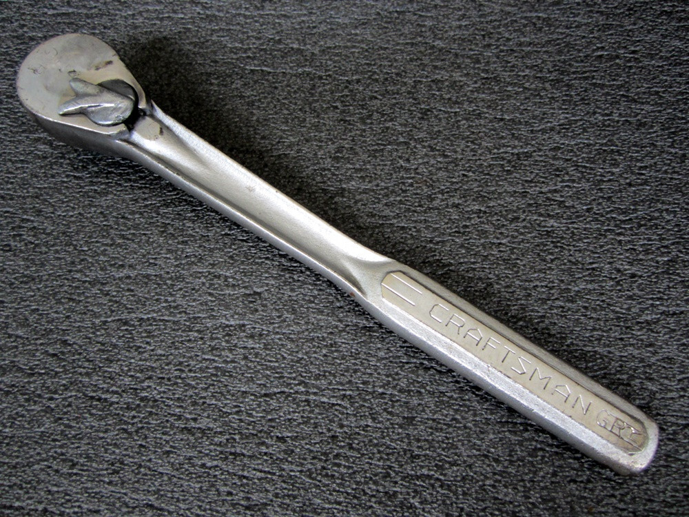 Vintage Craftsman 1/2″ Drive Ratchet 44970 Oil Port =V= Flying V Made in USA