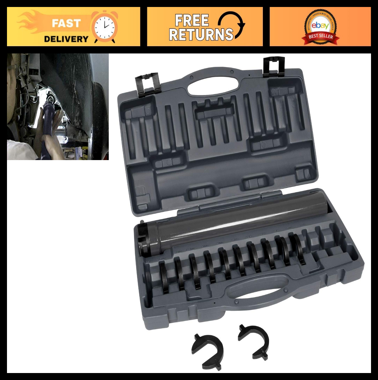 12-Pc Inner Tie Rod Tool Set for Easy Steering Rack Removal & Installation