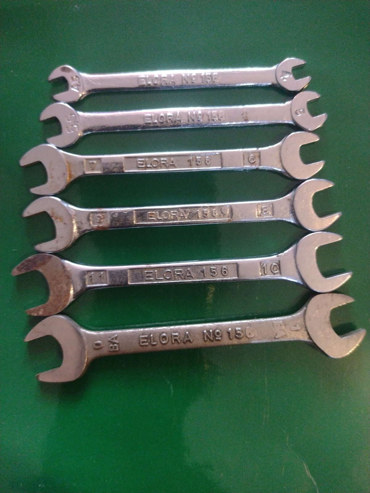 Elora No.156 miniature Spanners Sizes;4×4.5&5×5.5&7×6 &9×8&11×10&0BAx1BA