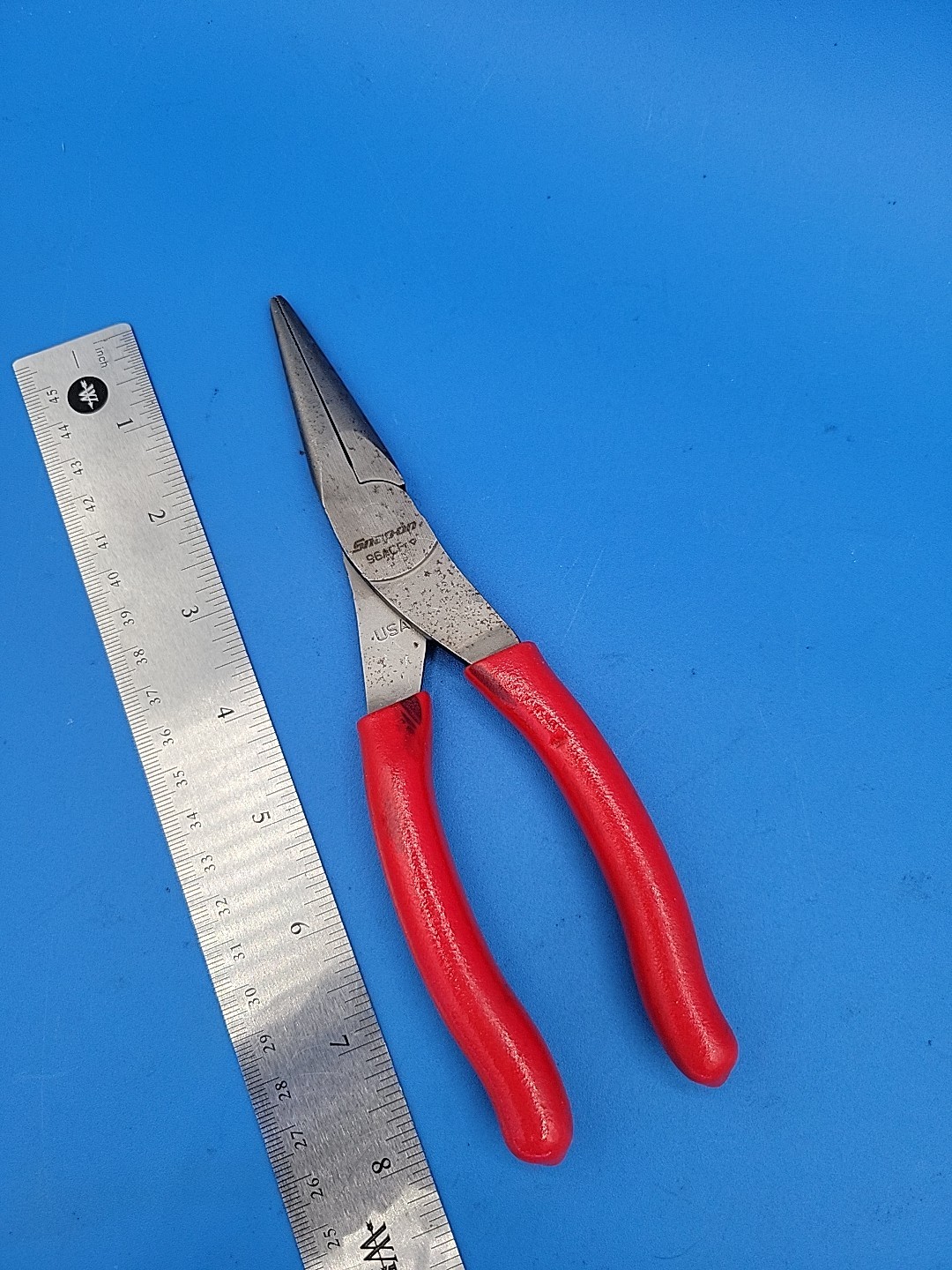 Snap-On Tools 8″ Long Needle Nose Pliers 96ACF USA T-1-3 *EXCELLENT CONDITION