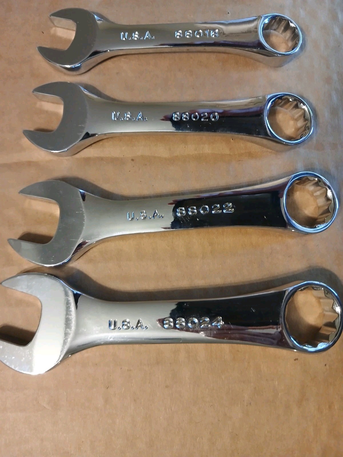 S-K 7 pc Stubby Combination Wrench Set 3/8-3/4 Made In The USA