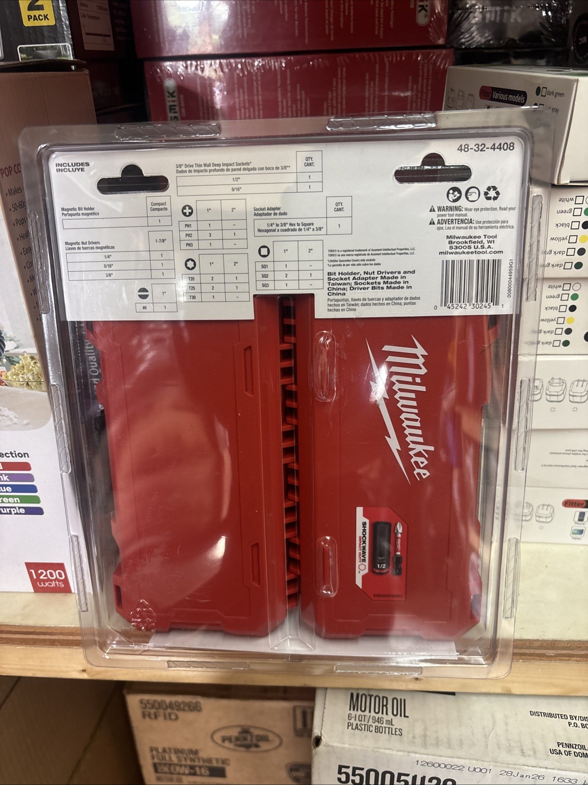 Milwaukee 26PC Drill Impact Duty Drive and Fasten Bit Set SHOCKWAVE 48-32-4408