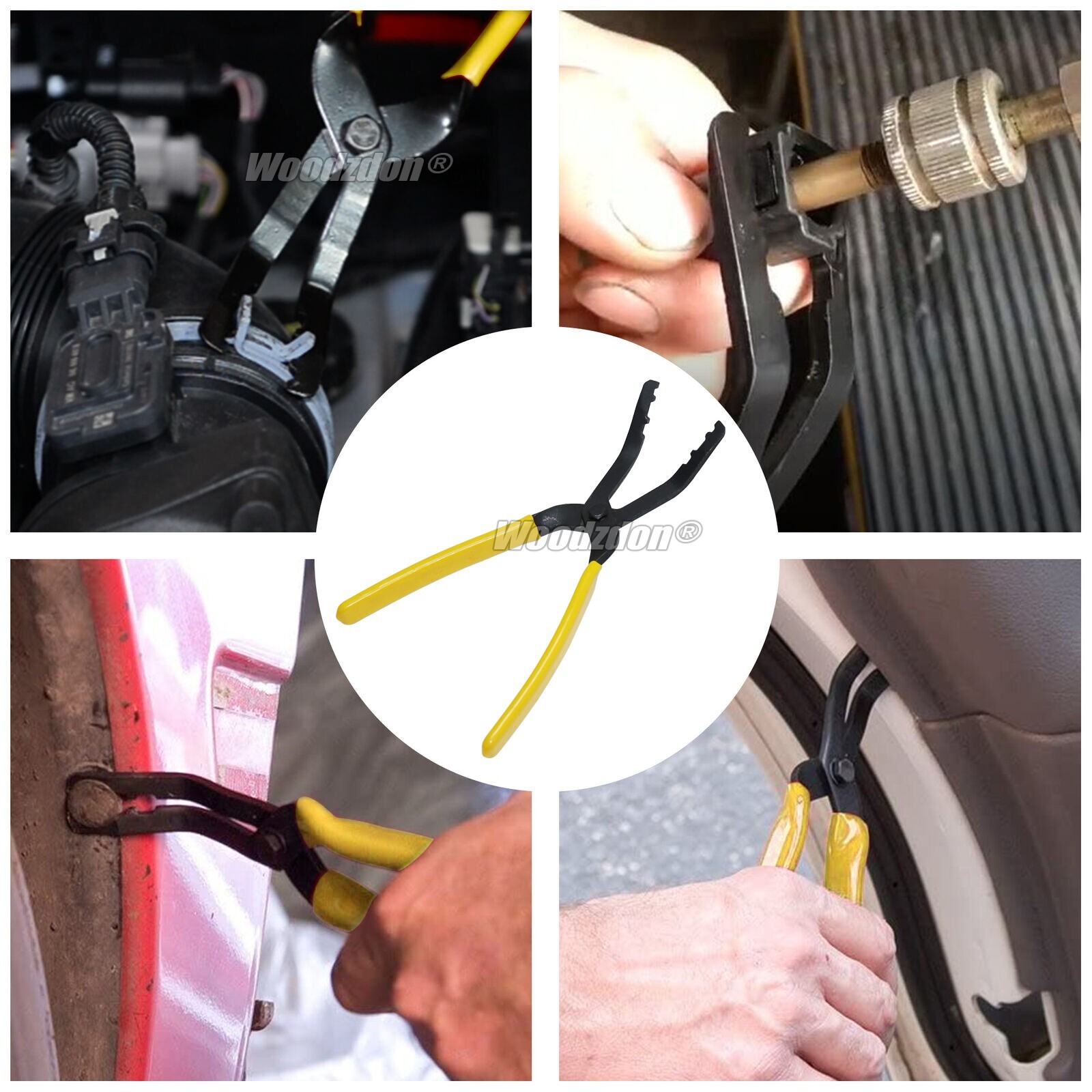 45 Degree Angle Auto Body Sure Grip Trim Pad Door Panel Clip Pliers Removal Tool